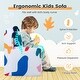 preview thumbnail 7 of 13, High-density Padding Kids Sofa with Armrest and Extra Pilow - 24" x 20" x 22"(L x W x H)