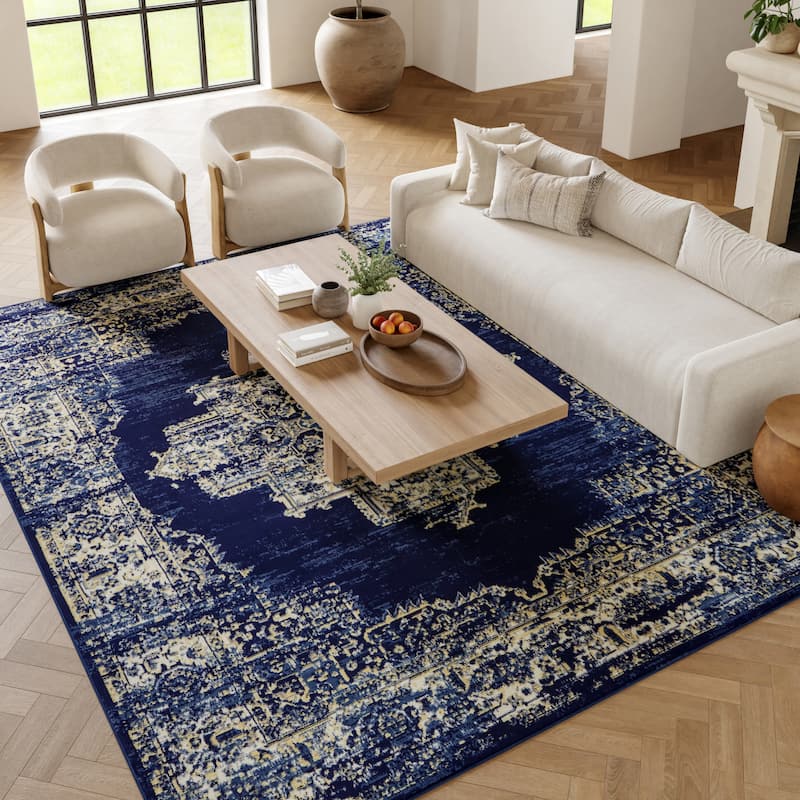 Nourison Grafix Distressed Vintage Medallion Area Rug