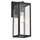 preview thumbnail 11 of 17, Starlee Tall Box Outdoor Wall Fixture by Havenside Home Textured Black