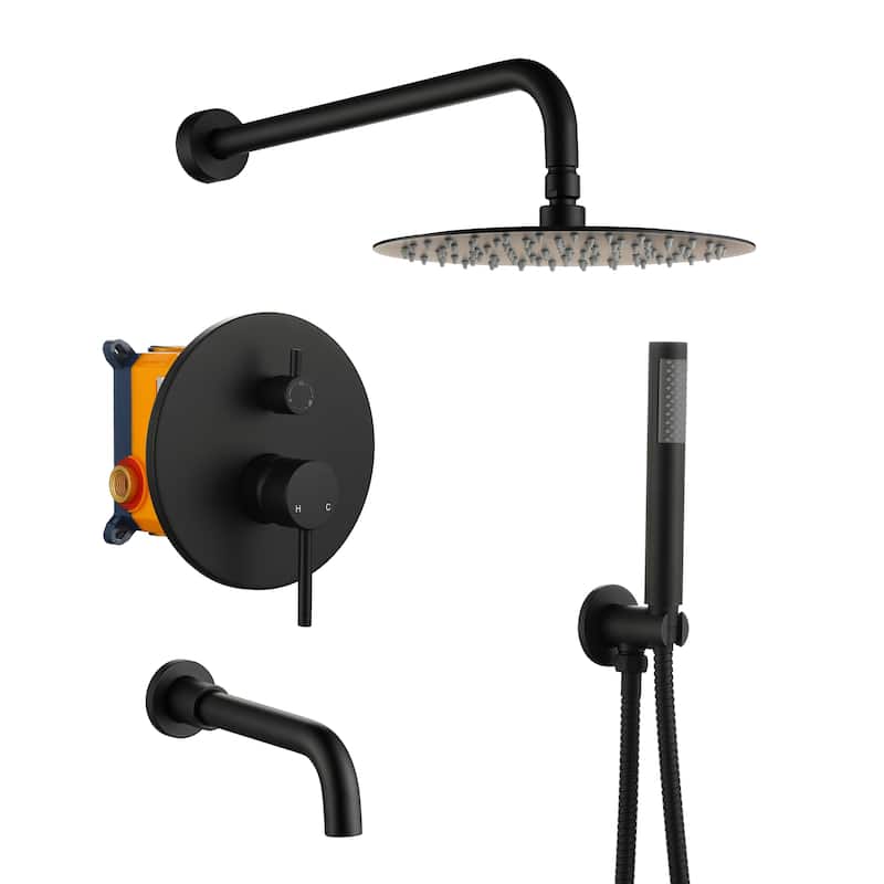 10-Inch Wall Mount Round Shower Set