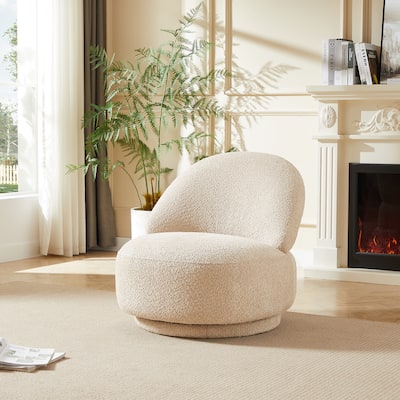 Accent Upholstered Chair for Living Room with Swivel Function