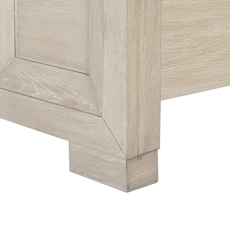 Furniture of America Durem Modern Classic 5-Piece Solid Wood Panel Bedroom Set with 2-Drawer Oversized Nightstand