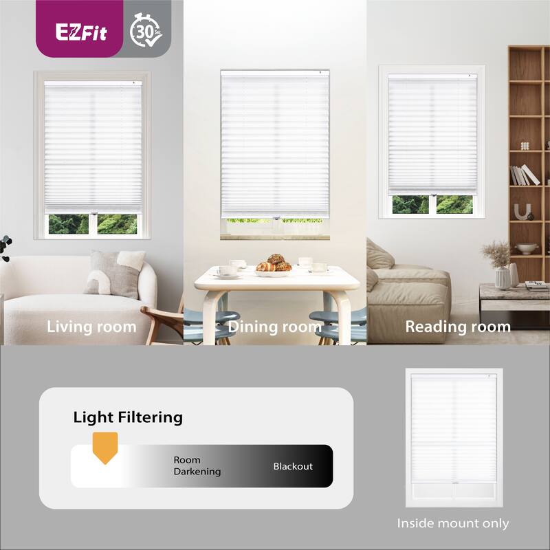 EZ Fit No Tool 1" LF Pleated Shade