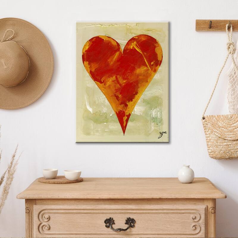 'Bailee' Heartwork Wrapped Canvas Wall Art