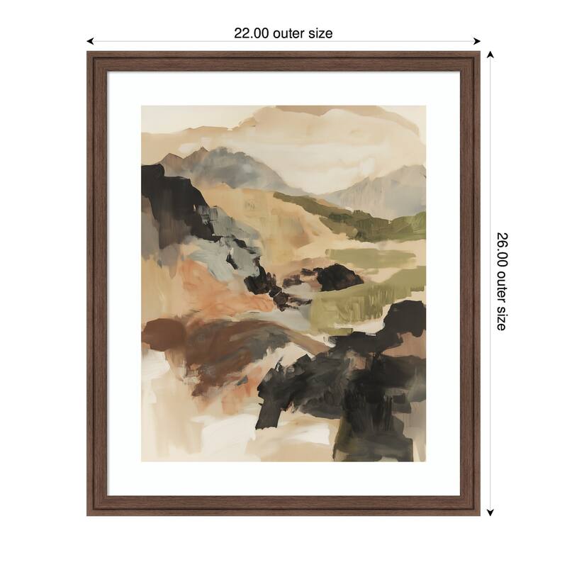 Kate and Laurel Framed Art Tonal Mountains II by Amy Lighthall
