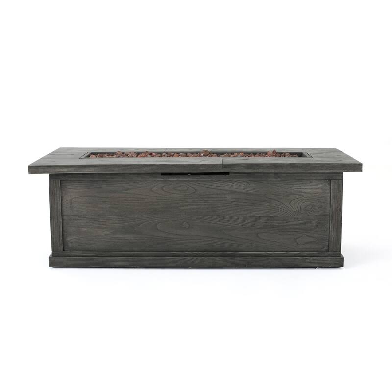 56 in. W x 26 in. D x 19 in. H Rectangle Propane Burning Outdoor Fire Pit