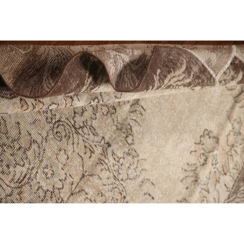 Distressed Sparta Turkish Vintage Rug Handmade Wool Carpet - 5'6"x 9'1"
