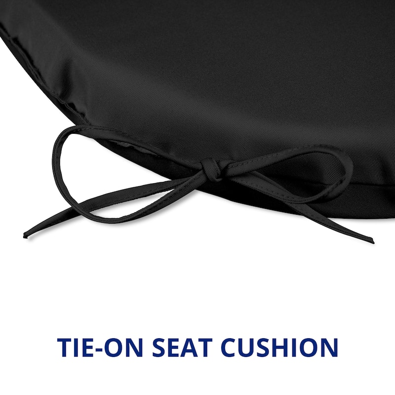 Set of 4 Waterproof Outdoor Chair Cushions with Ties for Patio Furniture
