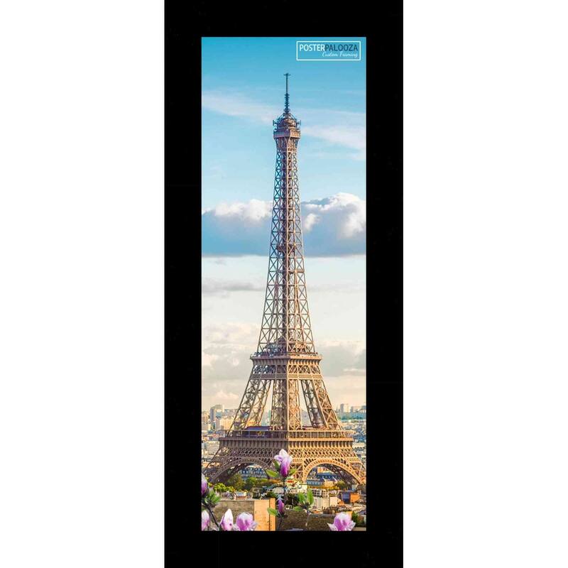 Panoramic or Puzzle Lacquer Black Complete Wood Panoramic Frame with UV