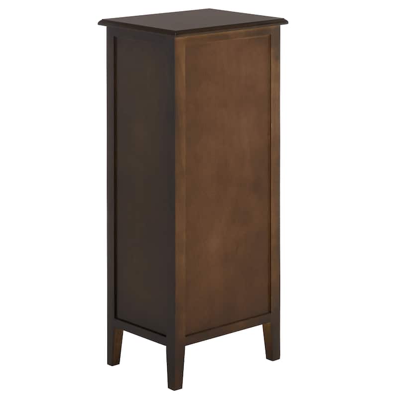 SAFAVIEH Hermine Distressed Black 4-Drawer Storage Side Table - 15" x 11.8" x 35.8" - 15"W x 12"D x 36"H