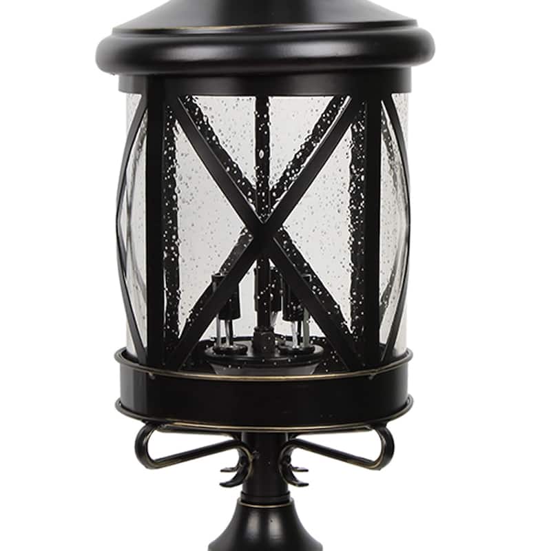 Lidia 3-Light Lantern Head - Black