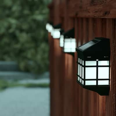 Decorative Wall Mount Solar Powered Lighting for Decks and Fencing - Set of 6