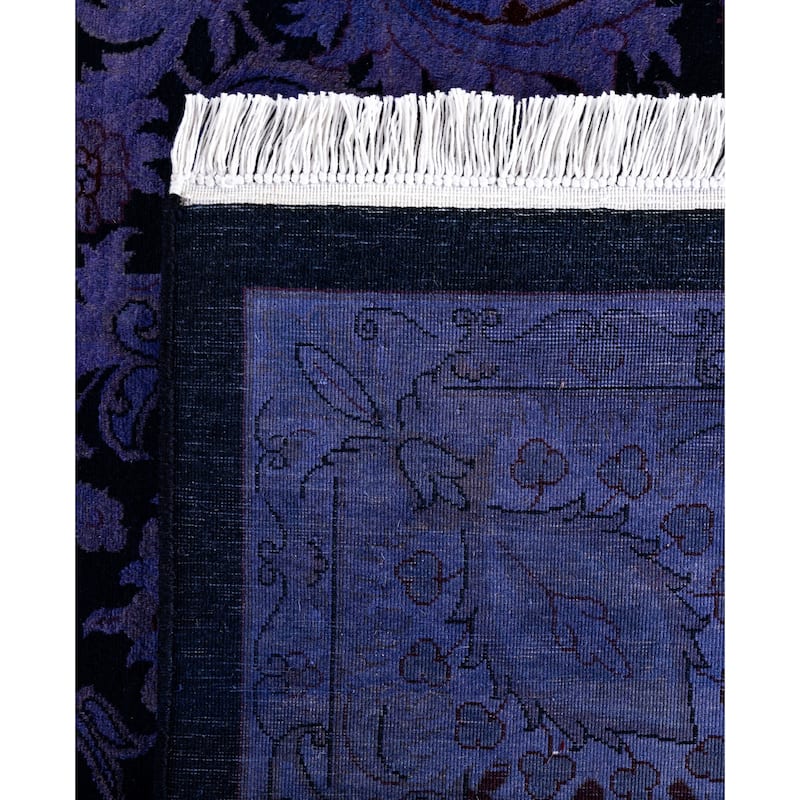 Overdyed One-of-a-Kind Hand-Knotted Area Rug - Purple - 9' 2" x 11' 10"