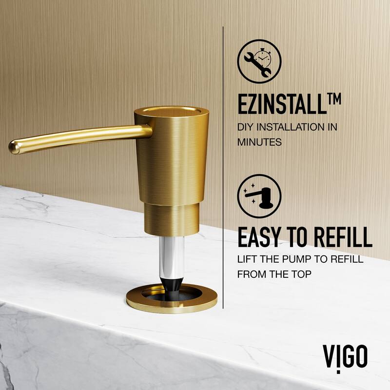 VIGO 10 oz. 1.5" W Kitchen Soap Dispenser