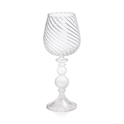 Rialto Twisted Optic Red Wine Glasses, Set of 4