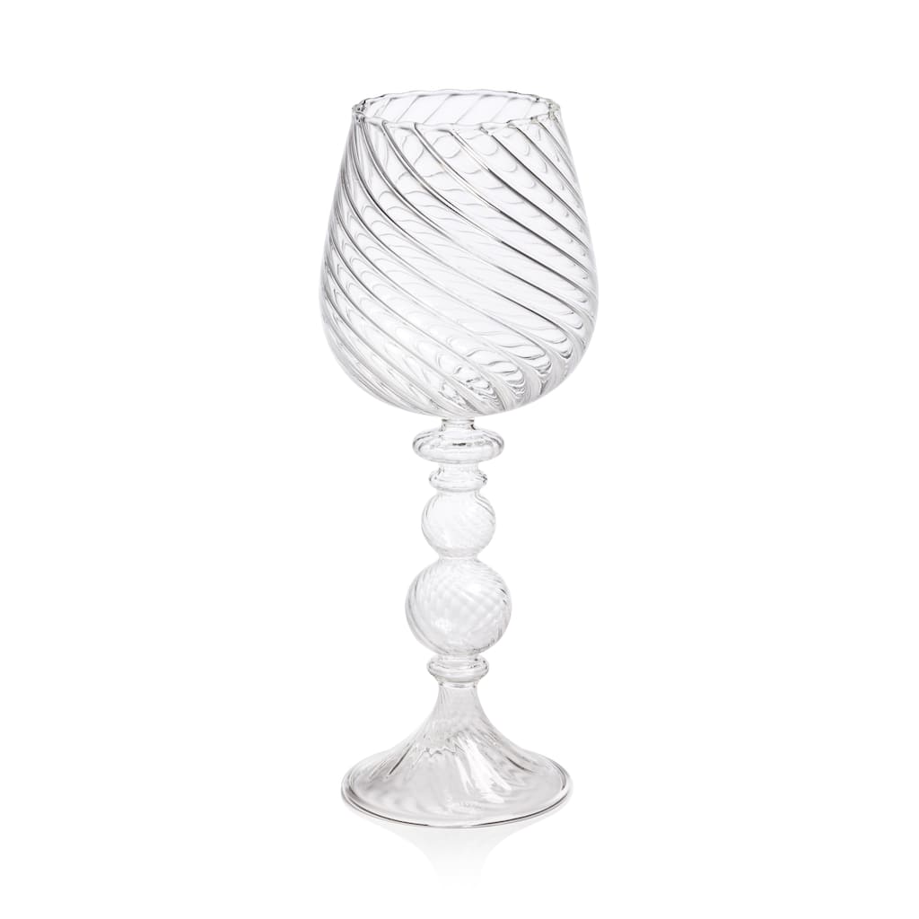 Rialto Twisted Optic Red Wine Glasses, Set of 4