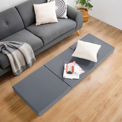 Sleeplanner Folding Mattress, Camping Mattress, Floor Mattress for Adults Kids, 4 Inch, Grey