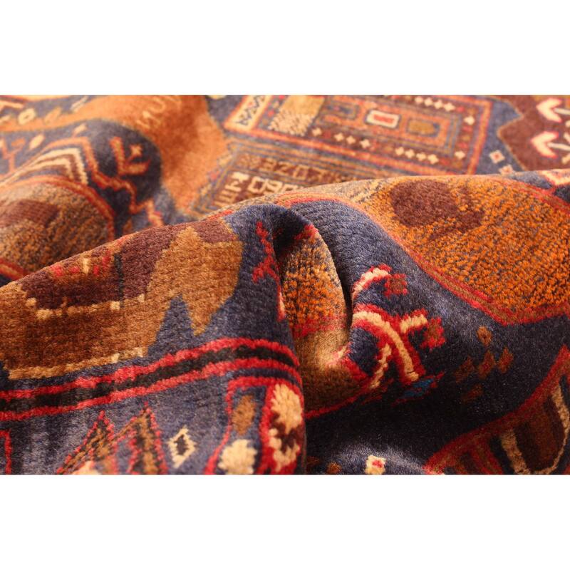 ECARPETGALLERY Hand-knotted Teimani Dark Navy Wool Rug - 3'0 x 4'8