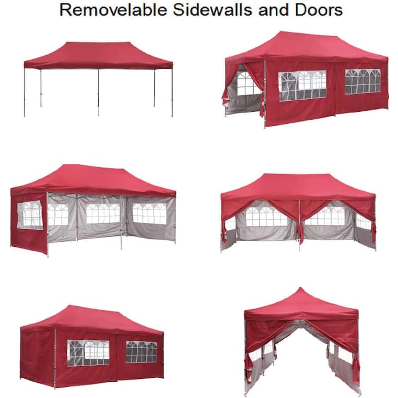Zenova Heavy-duty 10' x 20' Pop up Canopy Gazebo Tent