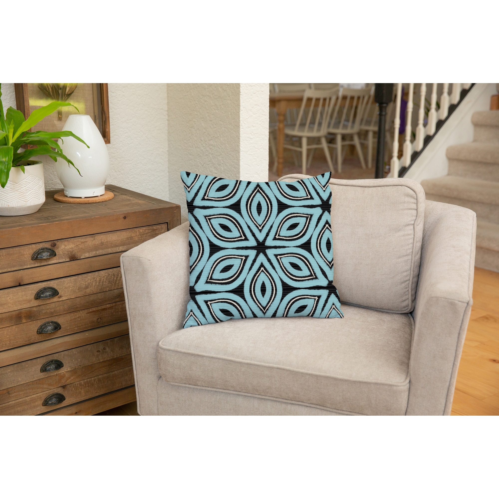 GEO LILY TEAL Accent Pillow by Kavka Designs - Bed Bath & Beyond - 38089209