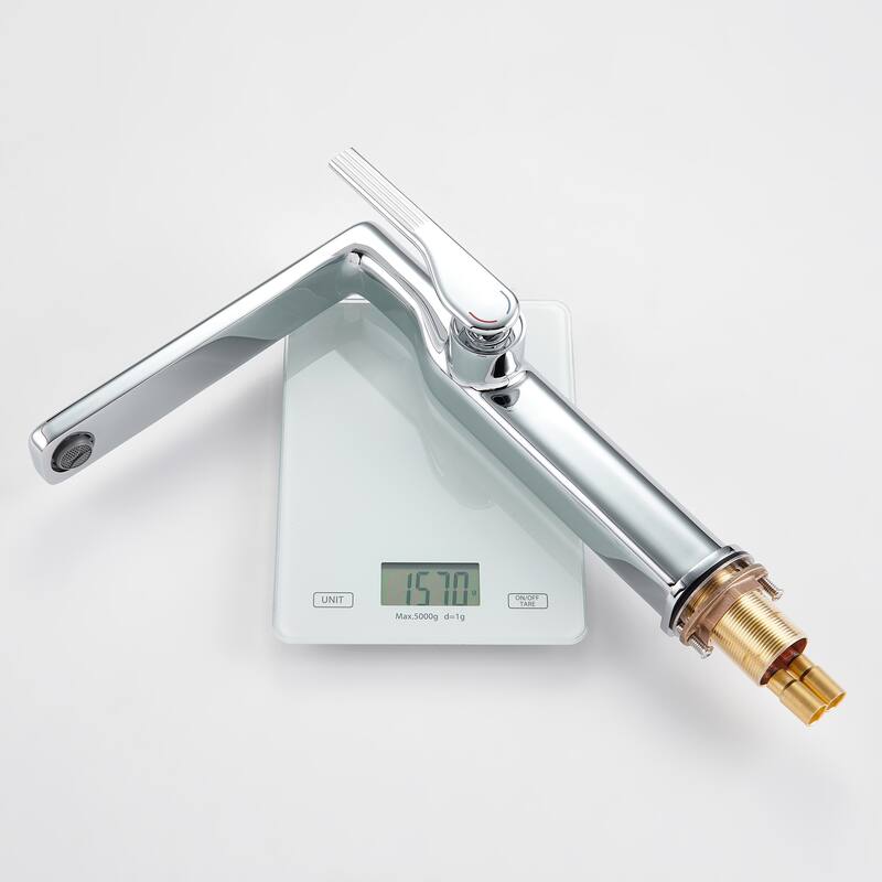 10-1/4"H Solid Brass Single-handle Bathroom Sink Faucet Optional Drain Assembly