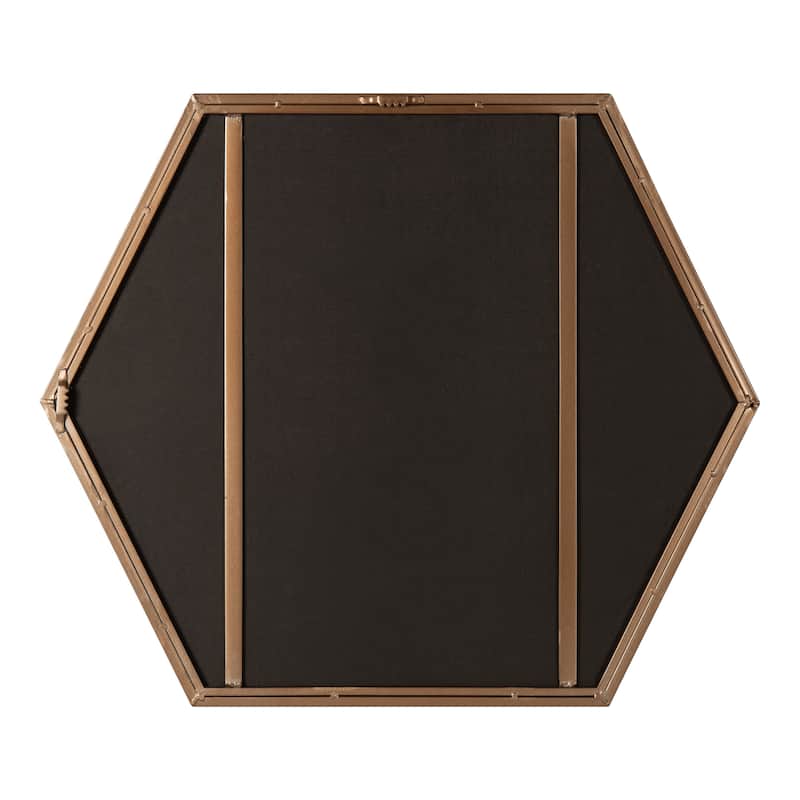 Kate and Laurel McNeer Glam Hexagon Framed Wall Mirror