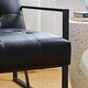 preview thumbnail 18 of 45, Glitzhome 31.50"H Mid-Century PU Leather Tufted Accent Chair