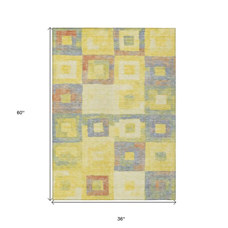 HomeRoots Geometric Transitional Rectangle Outdoor Rug