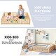 preview thumbnail 3 of 106, Twin/Full/Queen Size Floor Bed with Safety Guardrails for Kids, Wood Montessori Bedframe w/ Door, Children's Noiseless Beds
