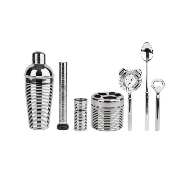 French Home 7-Piece Stainless-Steel Barware Set