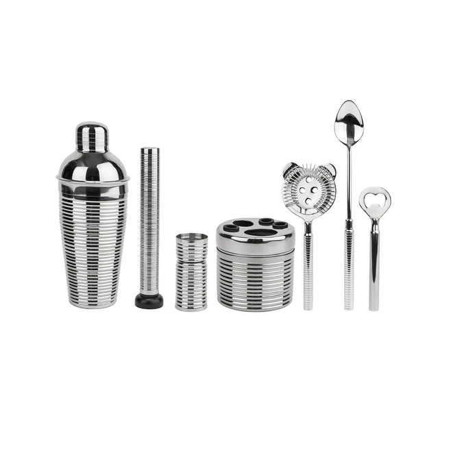 French Home 7-Piece Stainless-Steel Barware Set