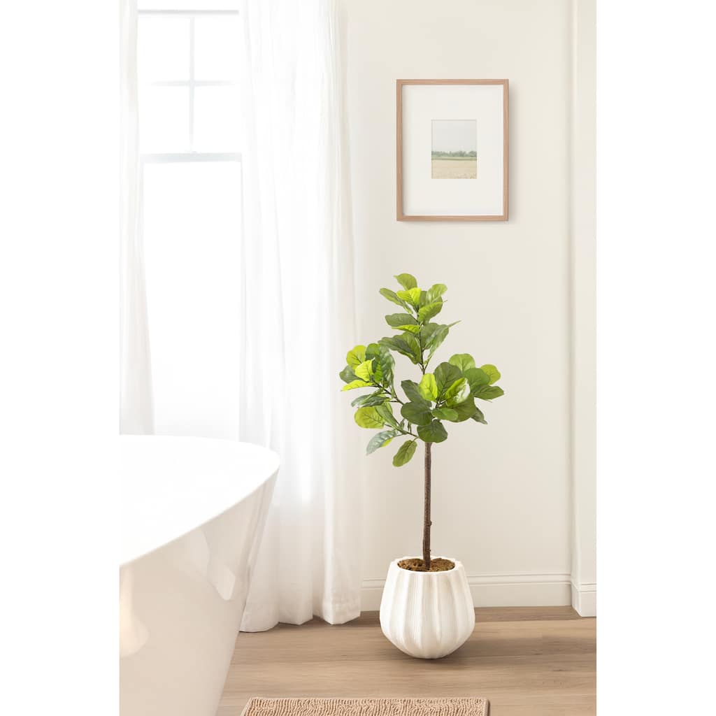 Kate and Laurel Fidmont Faux Fiddle Fig Tree