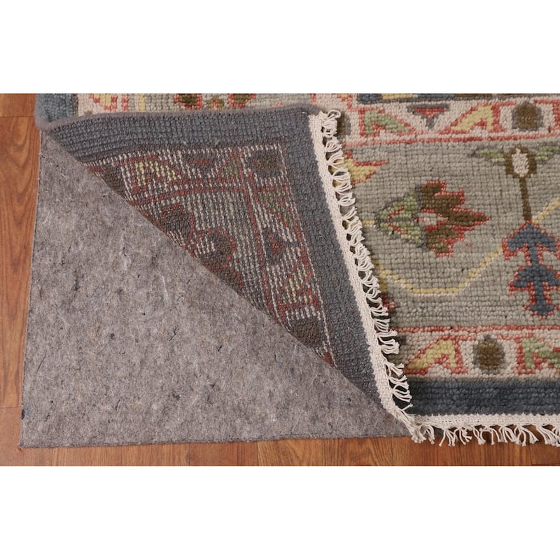 Blue Geometric Heriz Serapi Oriental Area Rug Hand-Knotted Wool Carpet - 9'3"x 11'9"
