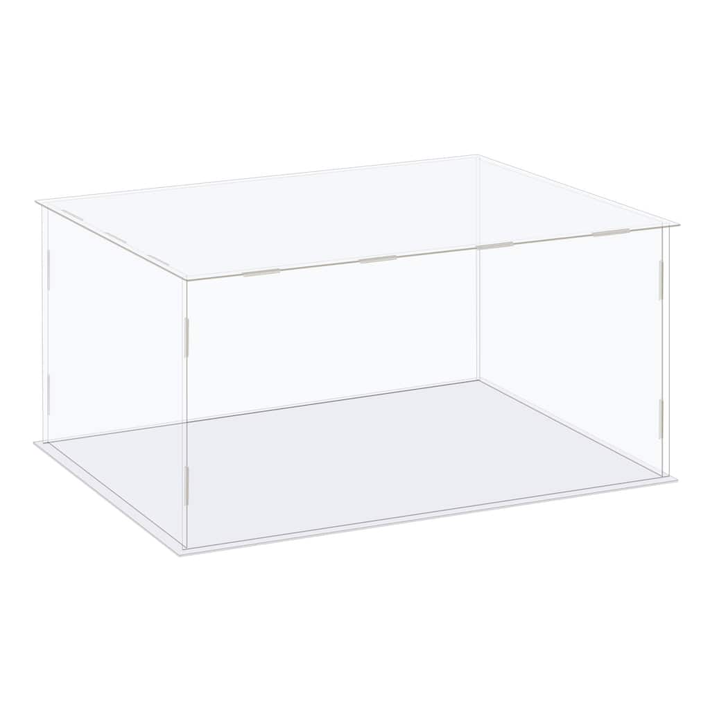 Display Case Box Acrylic Box Transparent Showcase 41x36x21cm for Collectibles