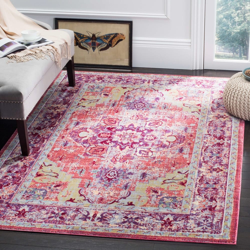 SAFAVIEH Claremont Lieve Vintage Boho Oriental Polyester Rug