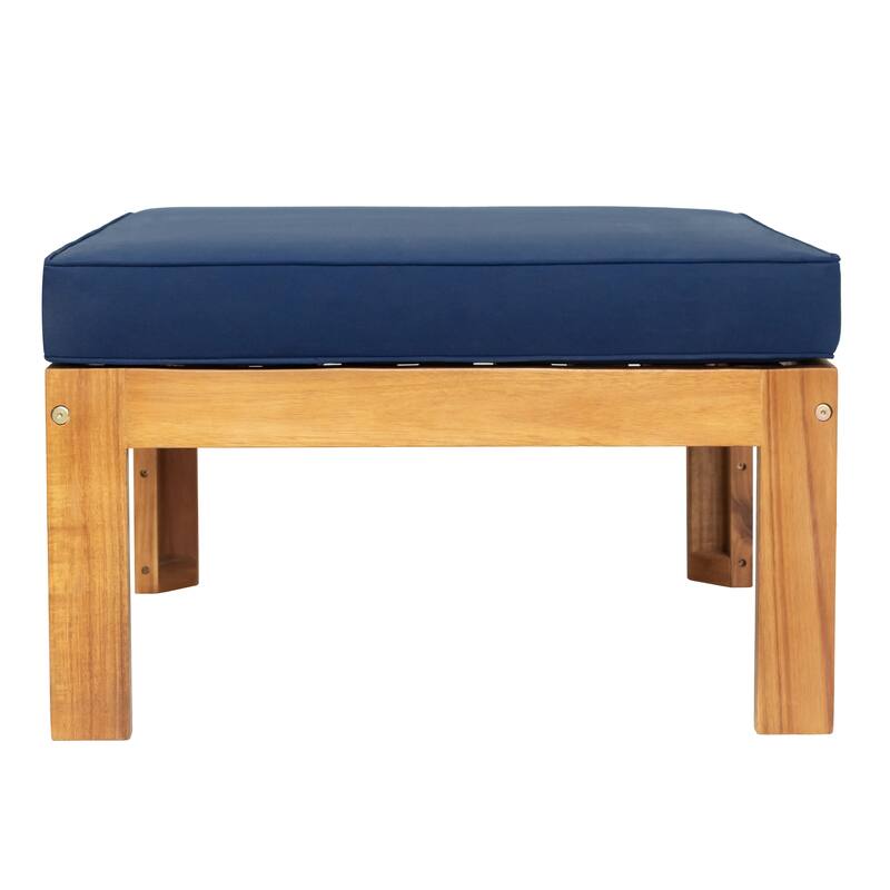 Outdoor 5-Piece Solid Wood Sectional Sofa Set with Coffee Table