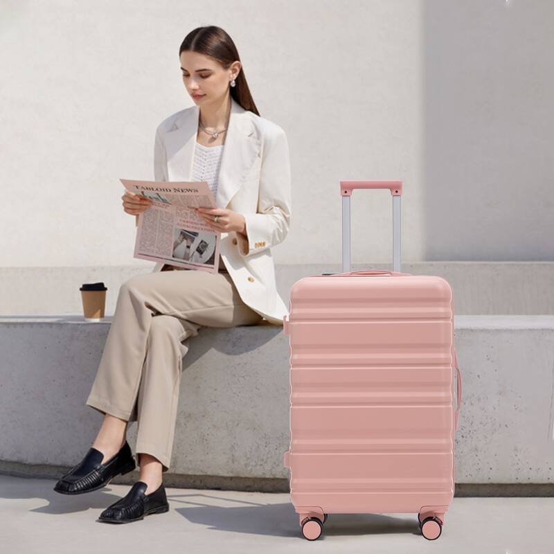 3 PCS in ABS Spinner Wheel Luggage, TSA Combination Lock