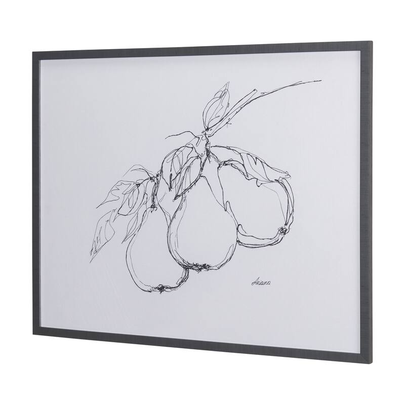 Fruit Sketch Pear Framed Art Print