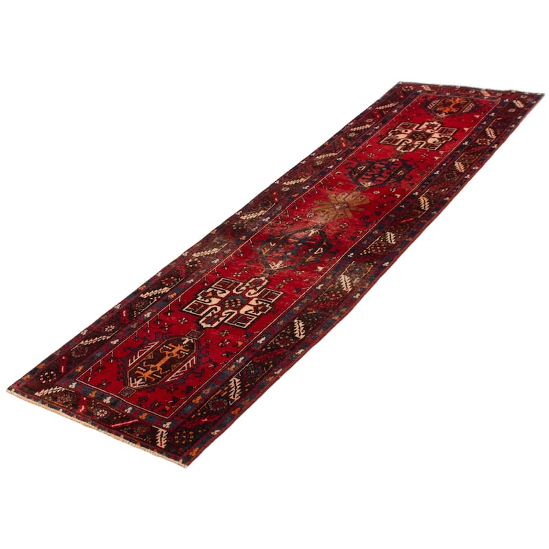 ECARPETGALLERY Hand-knotted Anadol Red Wool Rug - 3'1 x 10'7