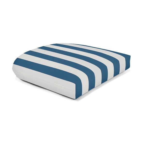 Sunbrella® Stripe Fabric 1-Piece Indoor/Outdoor Wicker Seat