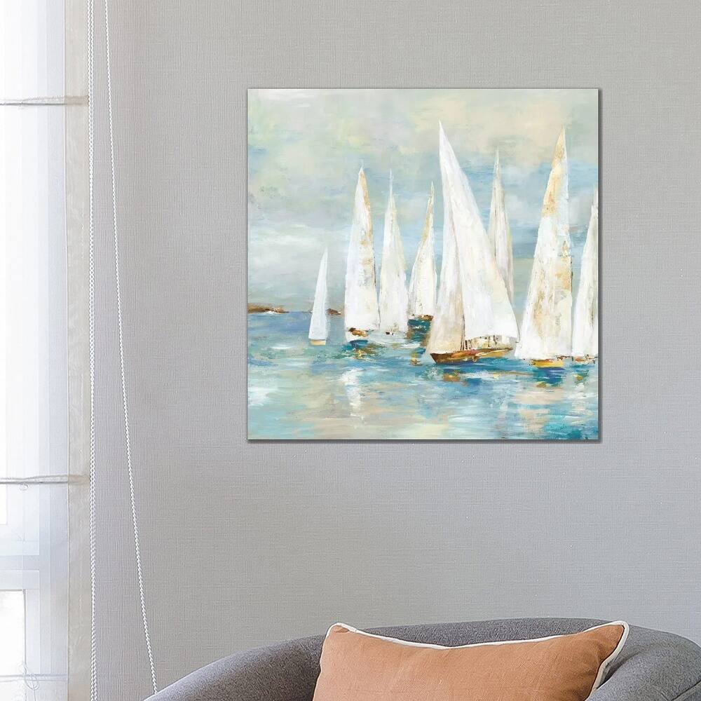 iCanvas "White Sailboats" by Allison Pearce Canvas Print