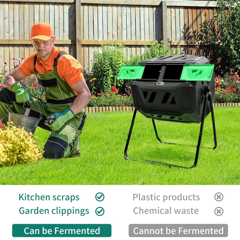 3 Gal. Plastic Outdoor Tumbler Composter