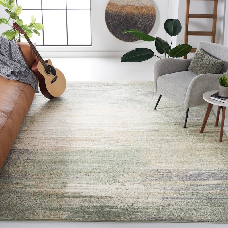 SAFAVIEH Adirondack Brynn Modern Abstract Rug - 11' x 15' - Ivory/Sage - Rectangle