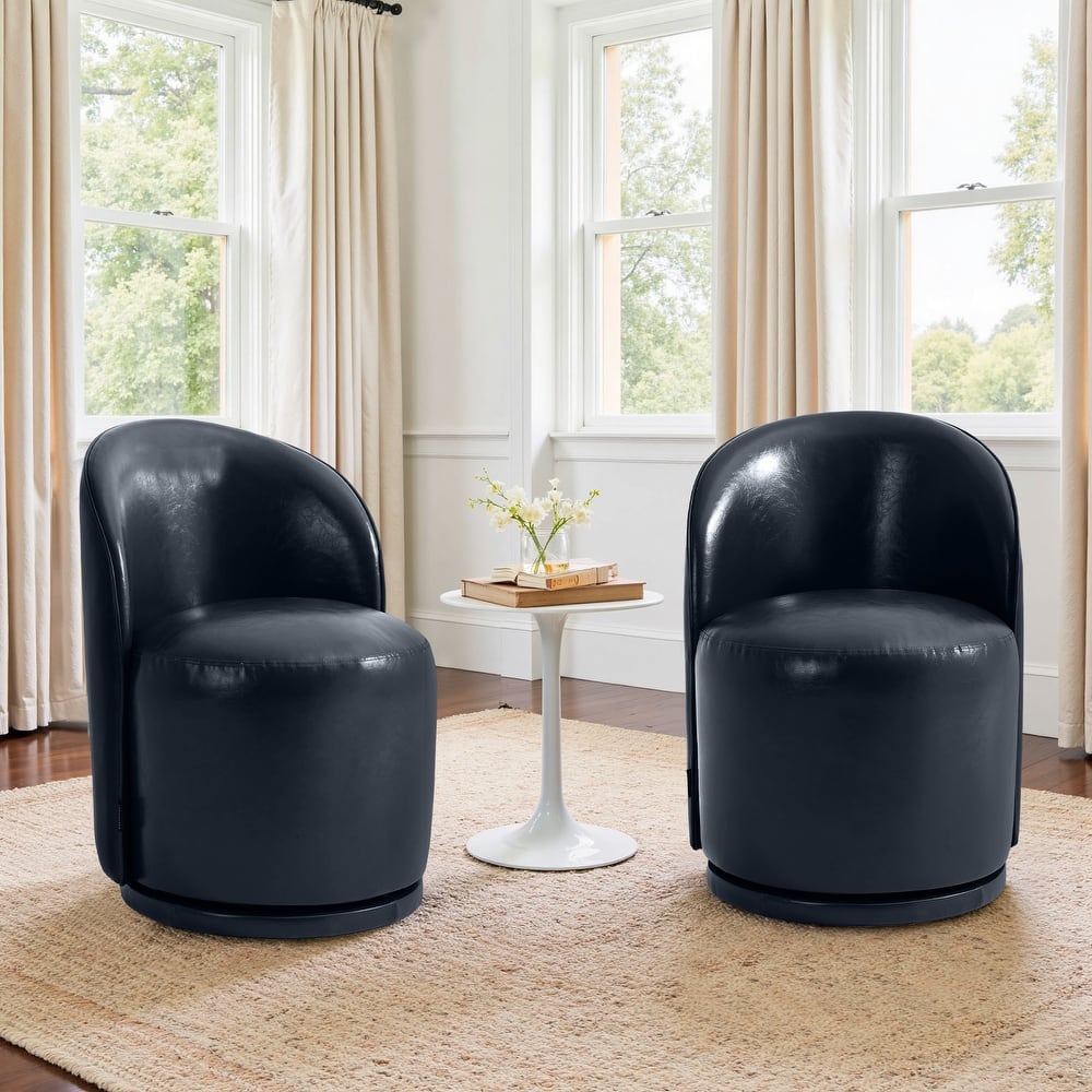 23" W Upholstered Swivel Side Chair for Dining Room Set of 2