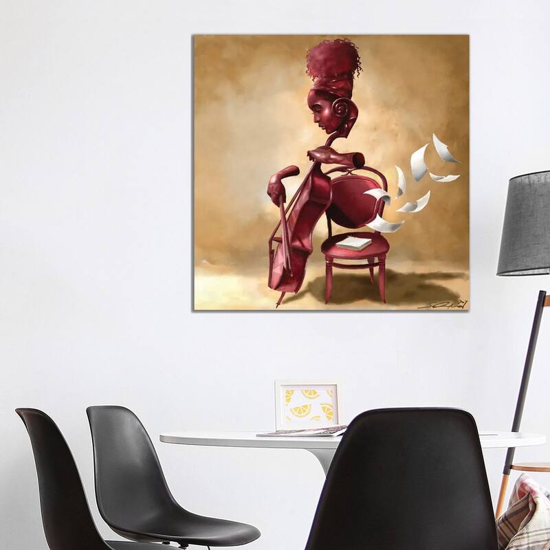 iCanvas "The Solo Cellist" by Salaam Muhammad Canvas Print - 37x37x1.5