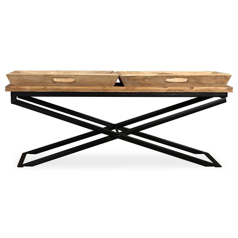 vidaXL Coffee Table Solid Mango Wood 43.3"x21.7"x16.5"