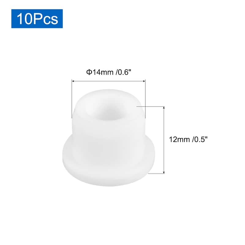 10PCS Silicone Plugs, Salt Shakers Hollow Stopper Sealing Plug, White - White - 14mm