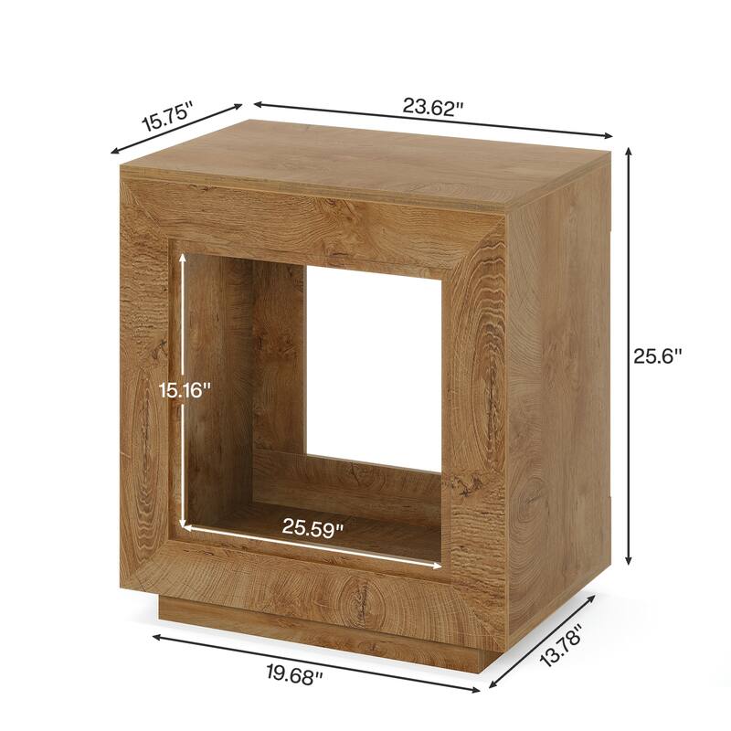 End Table, Side Table with Storage Shelf, Nightstand Bedside Table for Bedroom, Living Room, Entryway