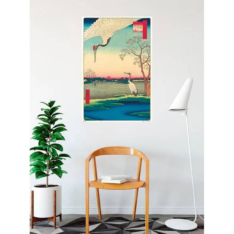 Minowa Kanasugi at Mikawashima by Hiroshige Art Poster - 24 x 36 Inch