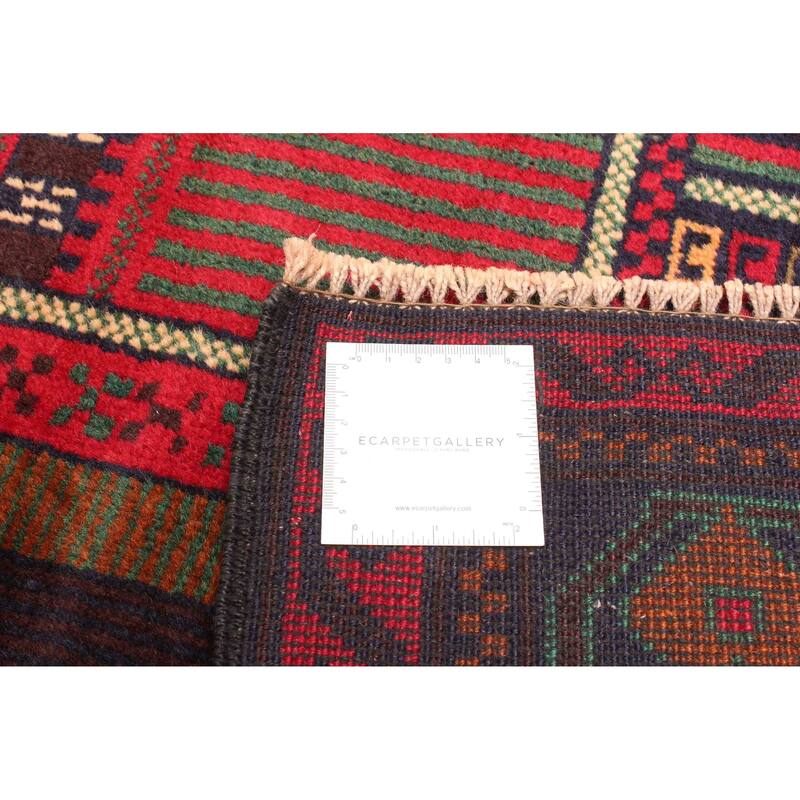 ECARPETGALLERY Hand-knotted Teimani Red Wool Rug - 3'5 x 6'5